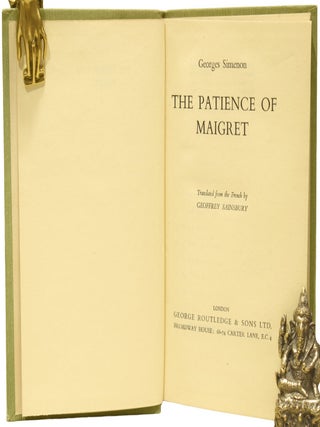 The Patience of Maigret / A Battle of Nerves. Associated British Picture Corporation (ABPC) reader's report, favourably assessing the novel's potential for film adaptation, together with a vintage hardback book.