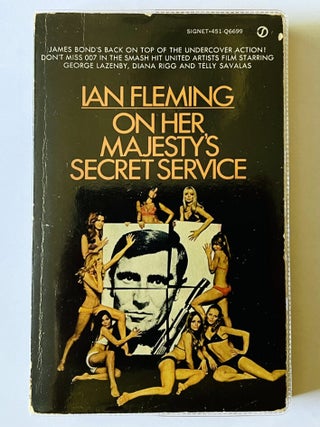On Her Majesty's Secret Service. Film tie-in edition, SIGNED by George Lazenby (with. Ian Lancaster FLEMING.