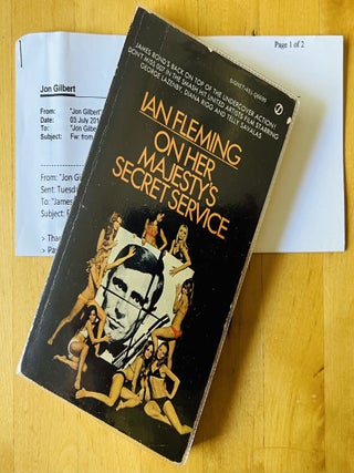 On Her Majesty's Secret Service. Film tie-in edition, SIGNED by George Lazenby (with guaranteed provenance).