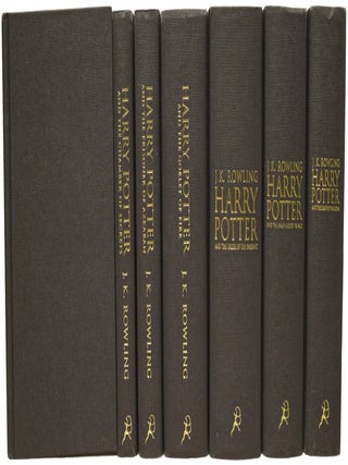 Harry Potter Series, Complete UK Adult hardback set. Being: The Philosopher's Stone; The Chamber of Secrets; The Prisoner of Azkaban; The Goblet of Fire; The Order of The Phoenix; The Half-Blood Prince; The Deathly Hallows.
