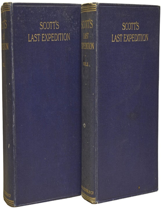 Item #75910 Scott's Last Expedition. Vol. I being the Journals of Captain R. F. Scott, R.N., C.V.O., Vol. II being the Reports of the Journeys and the Scientific Work Undertaken by Dr. E. A. Wilson and the Surviving Members of the Expedition. Arranged by Leonard Huxley. With a Preface by Sir Clements R. Markham. Captain R. F. SCOTT, Leonard HUXLEY.