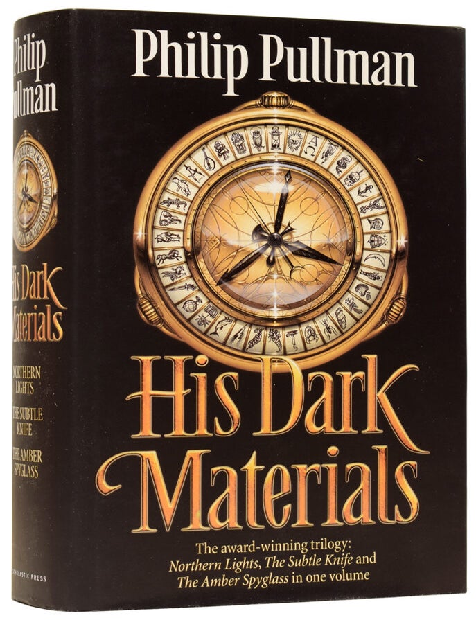 Item #75940 His Dark Materials. Northern Lights [Golden Compass]; The Subtle Knife; The Amber Spyglass. Philip PULLMAN, born 1946.