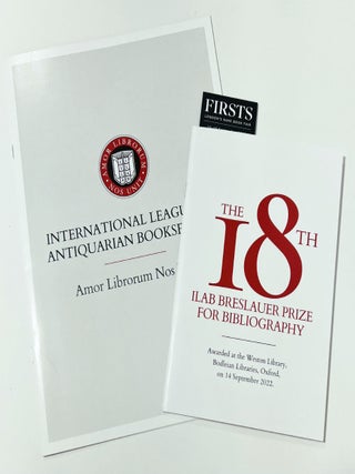 Item #75981 The 18th ILAB Breslauer Prize for Bibliography. With a Foreword by Fabrizio Govi....