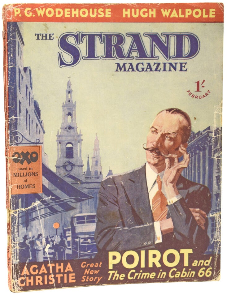 Item #76021 'Poirot & the Crime in Cabin 66' in The Strand Magazine. Volume XC, number 539. Agatha CHRISTIE, Winston Spencer CHURCHILL, Dame, Sir.