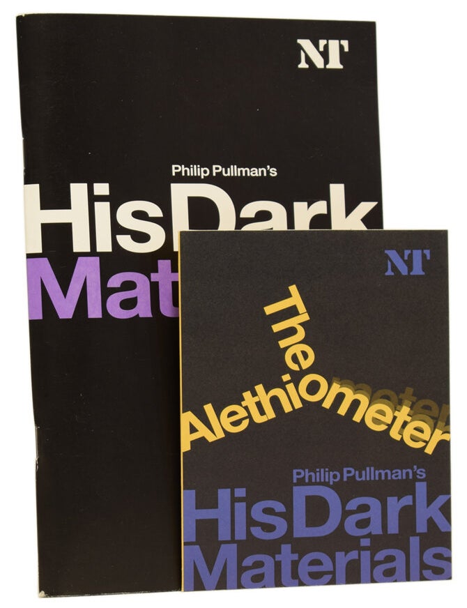Item #76039 Stage Premiere of His Dark Materials: Parts One and Two [How To Read The Alethiometer]. Nicholas WRIGHT, Philip PULLMAN, born 1940, born 1946.