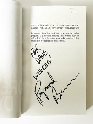 Item #76150 Never Dream of Dying. Raymond BENSON, born 1955