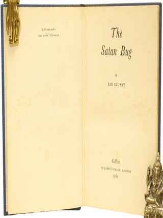 The Satan Bug: ABPC reader's report, unfavourably assessing the book's potential for film adaptation, together with a First Edition book.