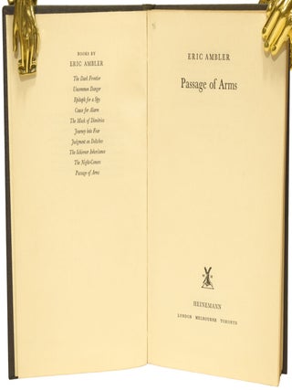 Passage of Arms. Associated British Picture Corporation (ABPC) reader's report, favourably assessing the novel's potential for film adaptation, together with a First Edition book.