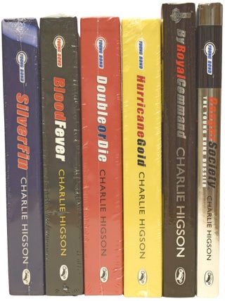 Charlie Higson's Young Bond. Complete FIRST UK Hardcover editions. Silverfin, Blood Fever, Double or Die, Hurricane Gold, By Royal Command and Danger Society.