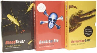 Charlie Higson's Young Bond. Complete FIRST UK Hardcover editions. Silverfin, Blood Fever, Double or Die, Hurricane Gold, By Royal Command and Danger Society.